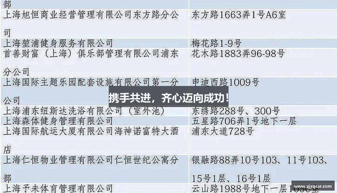 携手共进，齐心迈向成功！